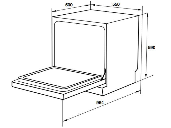 Máy rửa bát để bàn 8 bộ Hafele HDW-T5531B (538.21.350)