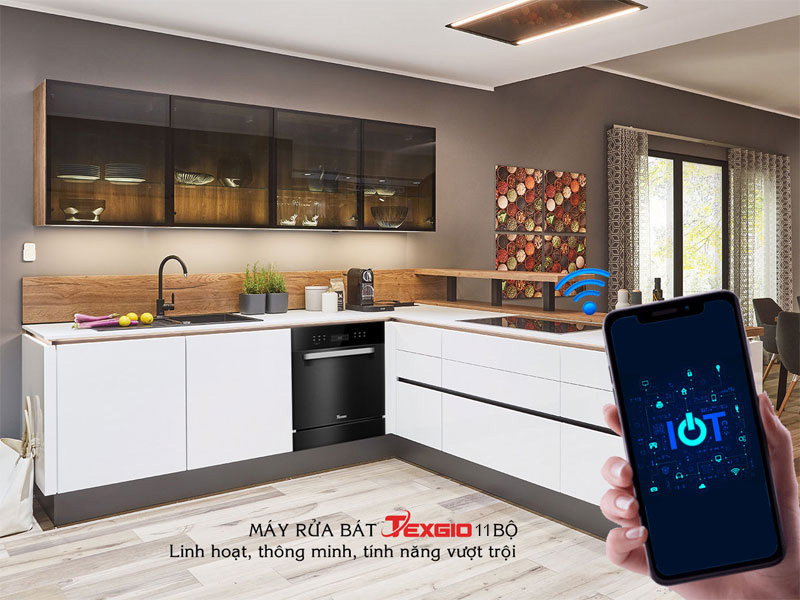Máy rửa bát Texgio 11 bộ TGWF68GB