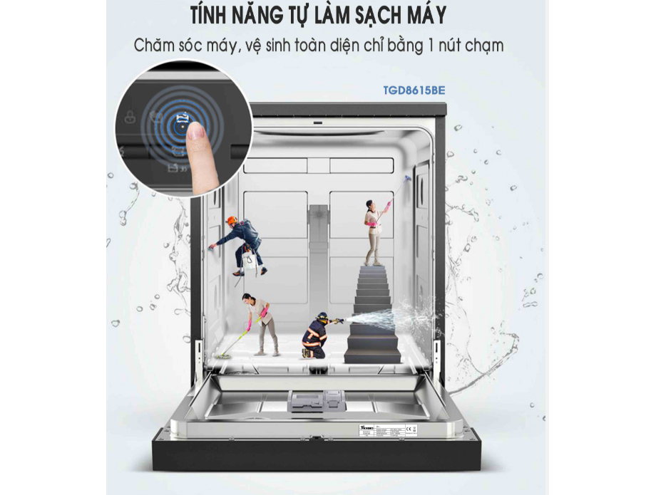 Máy rửa chén bát Texgio TGD8615BE 15 bộ
