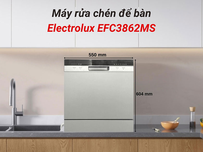 Máy rửa chén để bàn Electrolux EFC3862MS 8 bộ