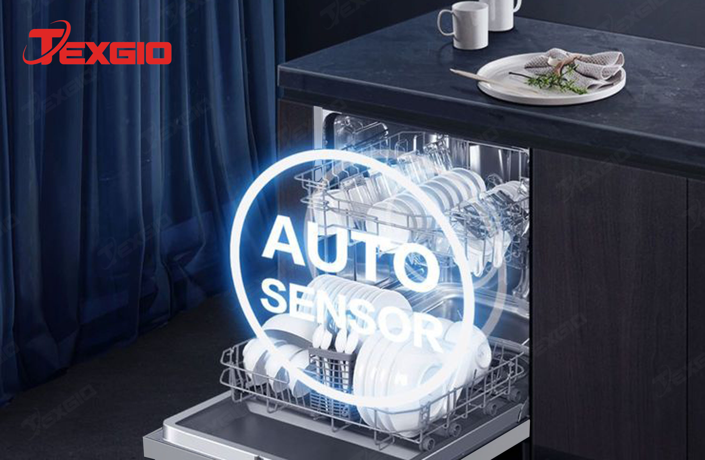 Máy rửa chén độc lập Texgio TGF3815S 15 bộ