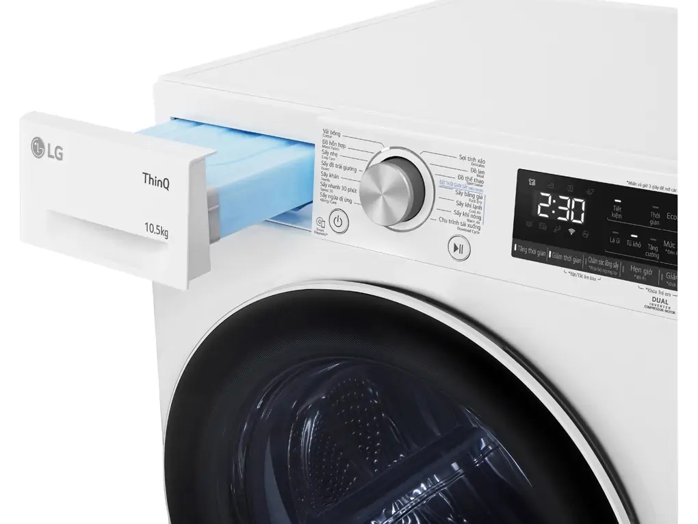 Máy sấy bơm nhiệt LG Inverter 10,5kg DVHP50W