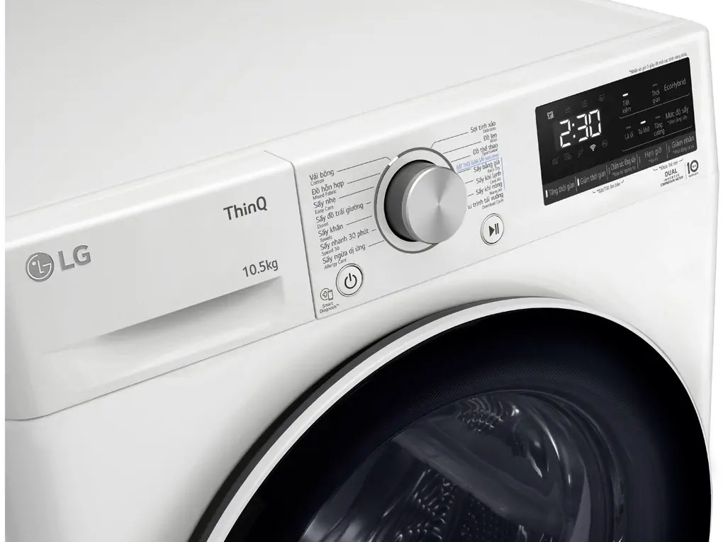 Máy sấy bơm nhiệt LG Inverter 10,5kg DVHP50W