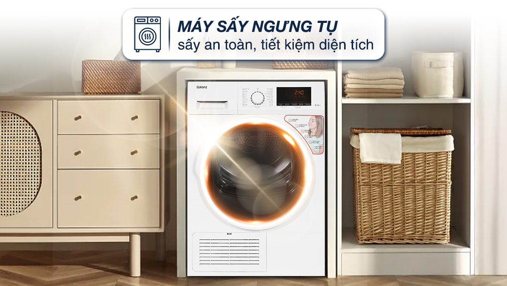 Máy sấy ngưng tụ Galanz 8kg DC-80S5C