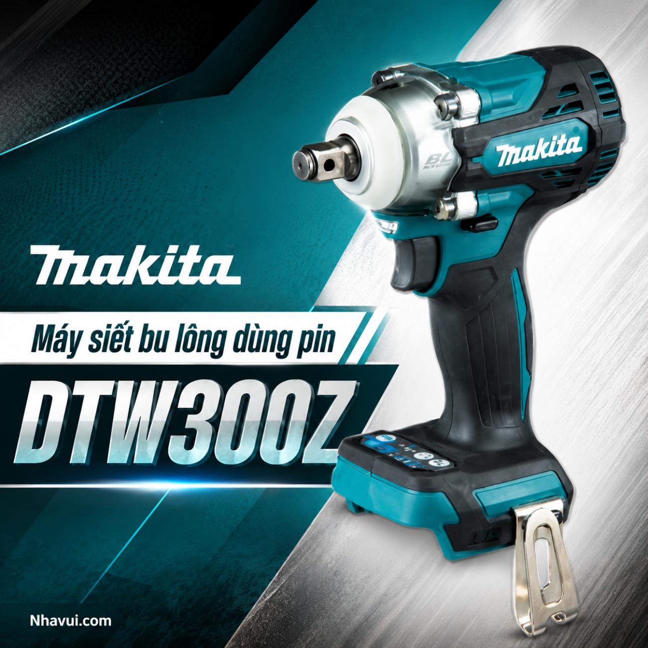 Máy siết bu lông dùng pin 18V Makita DTW300Z (Chưa Pin & Sạc)