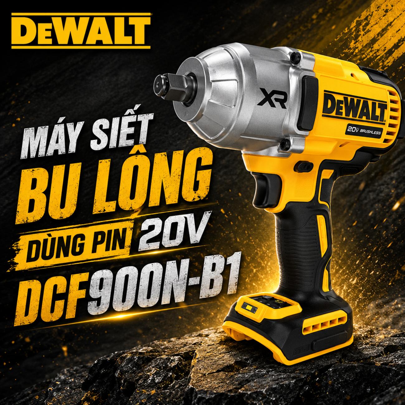 Máy siết bu lông dùng pin 20V Max DeWalt DCF900N-B1 (Chưa Pin & Sạc)