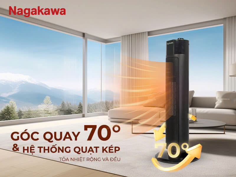 Máy sưởi gốm Nagakawa NEH8356 2.000W