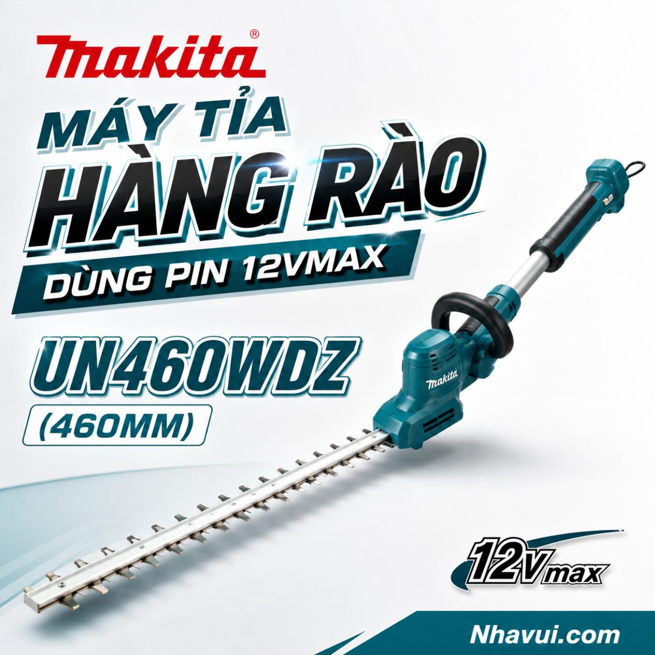 Máy tỉa hàng rào dùng pin Makita UN460WDZ 460mm 12Vmax