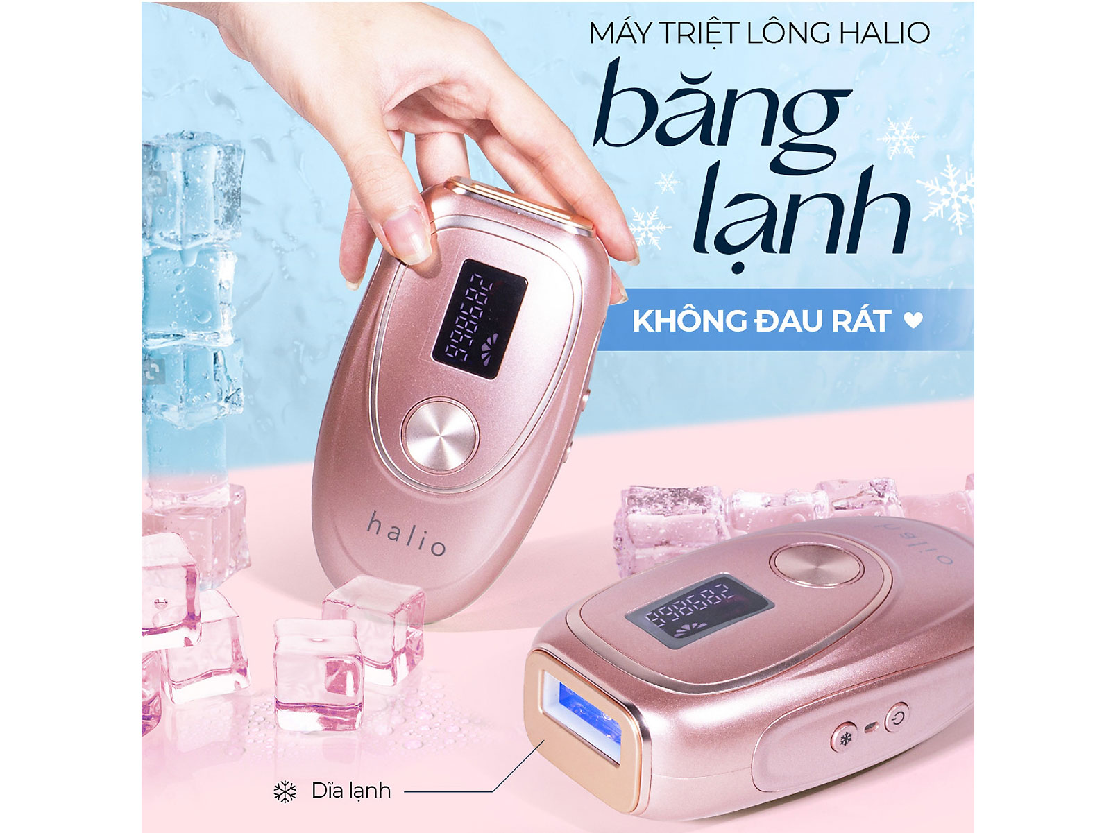 Máy triệt lông lạnh Halio IPL Cooling Hair Removal Device