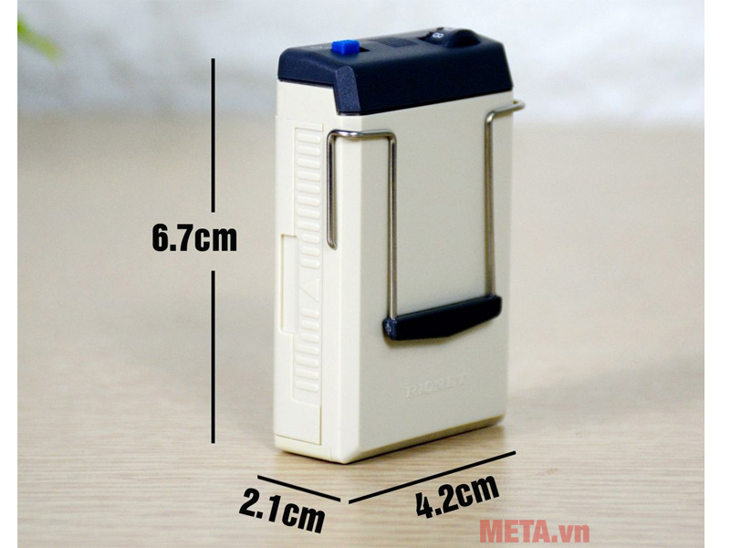 Máy trợ thính dây đeo Rionet HA-20DX – khuếch đại 47–61dB, pin AA
