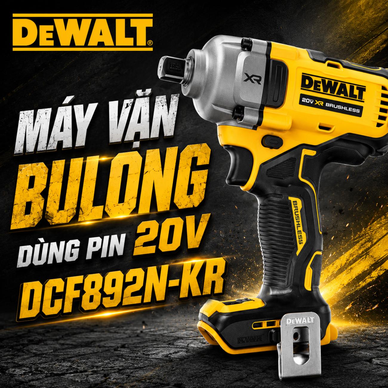 Máy vặn bu lông dùng pin 20V DeWalt DCF892N-KR (Chưa Pin & Sạc)