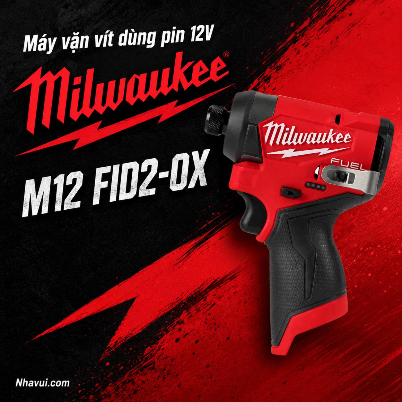 Máy vặn vít dùng pin 12V Milwaukee M12 FID2-0X (Chưa Pin & Sạc)