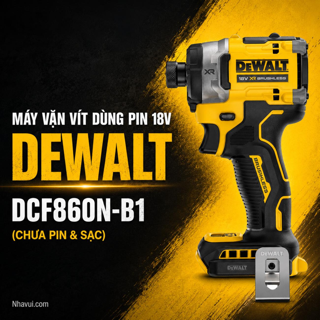 Máy vặn vít dùng pin 18V DeWalt DCF860N-B1 (Chưa Pin & Sạc)