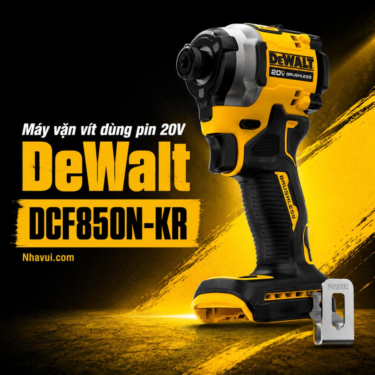 Máy vặn vít dùng pin 20V DeWalt DCF850N-KR (Chưa Pin & Sạc)