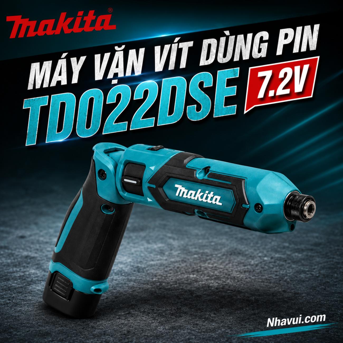 Máy vặn vít dùng pin Makita TD022DSE 7.2V
