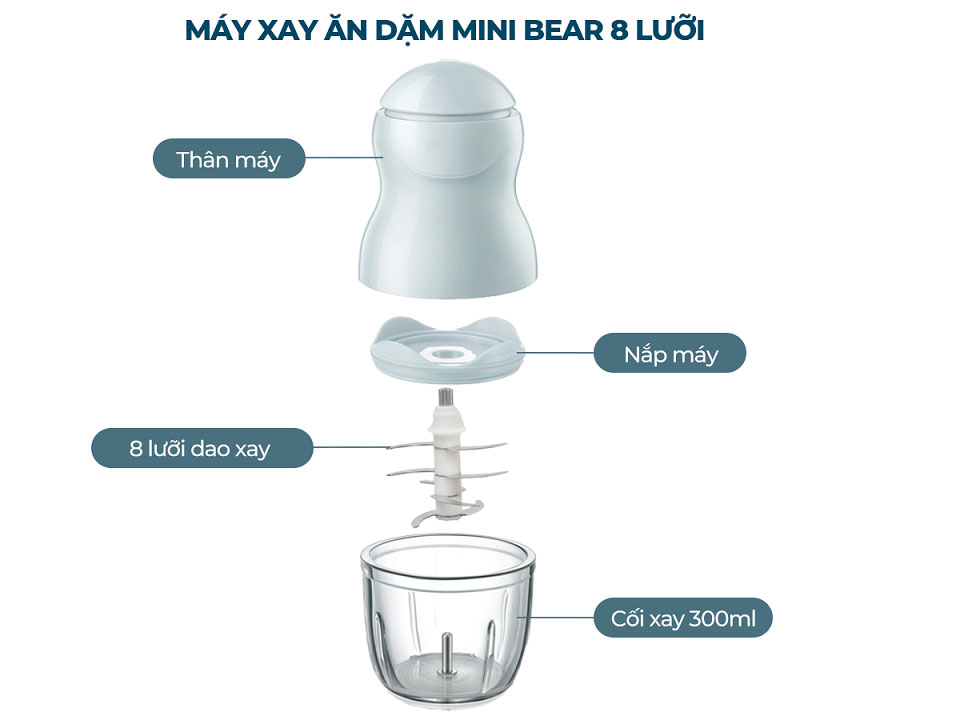 Máy xay ăn dặm Bear GR-B03V8 300ml