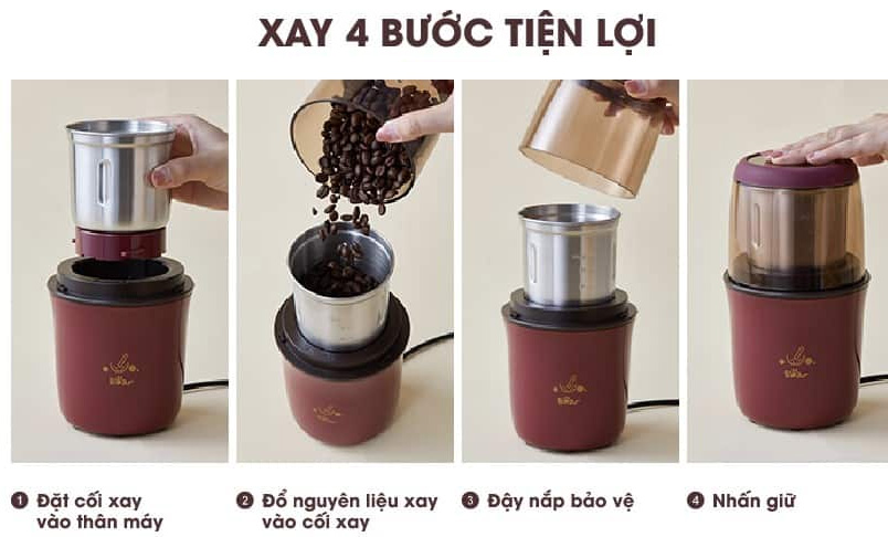 Máy xay bột khô, xay cà phê Bear MDJ-A02G3