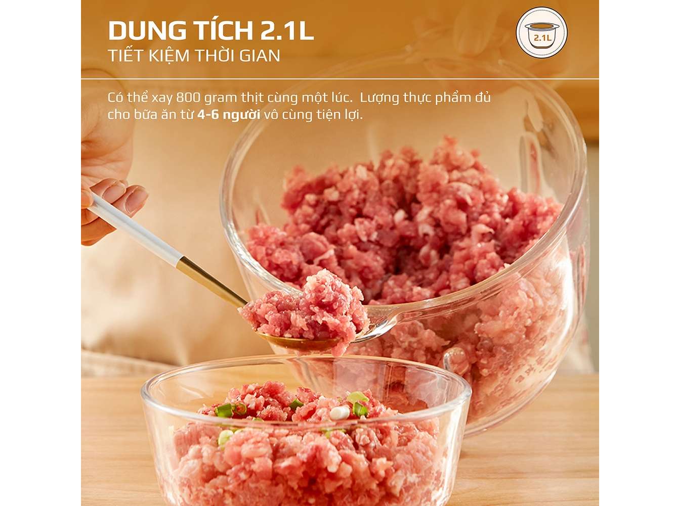 Máy xay thịt Olivo FC21 2.1 lít
