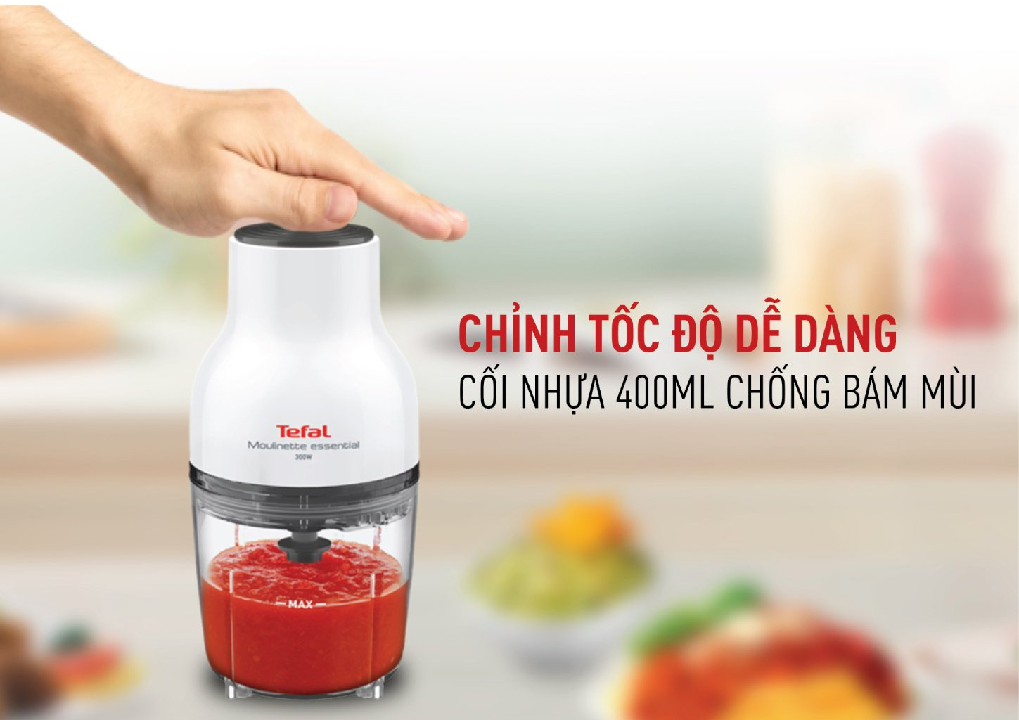 Máy xay thực phẩm Tefal Essential MB520138