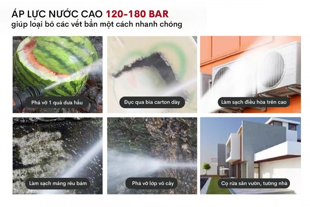 Máy xịt rửa áp lực FujiHome PWX5B 3200W, 120–180 bar