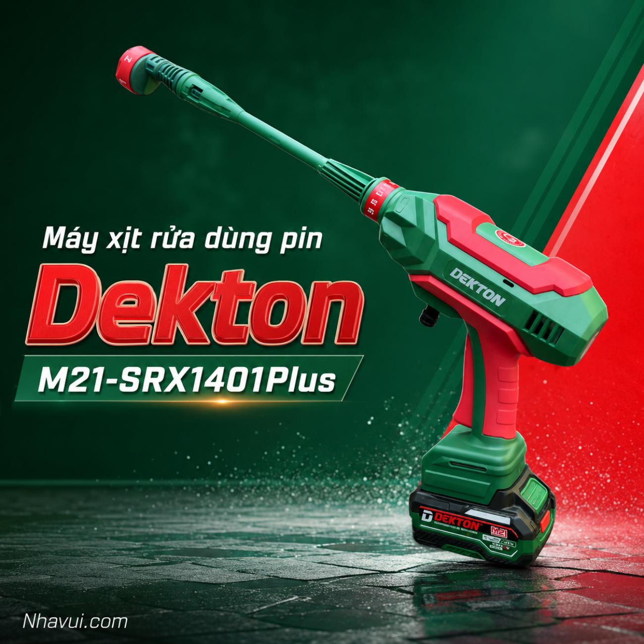 Máy xịt rửa dùng pin Dekton M21-SRX1401Plus (Chưa Pin & Sạc)