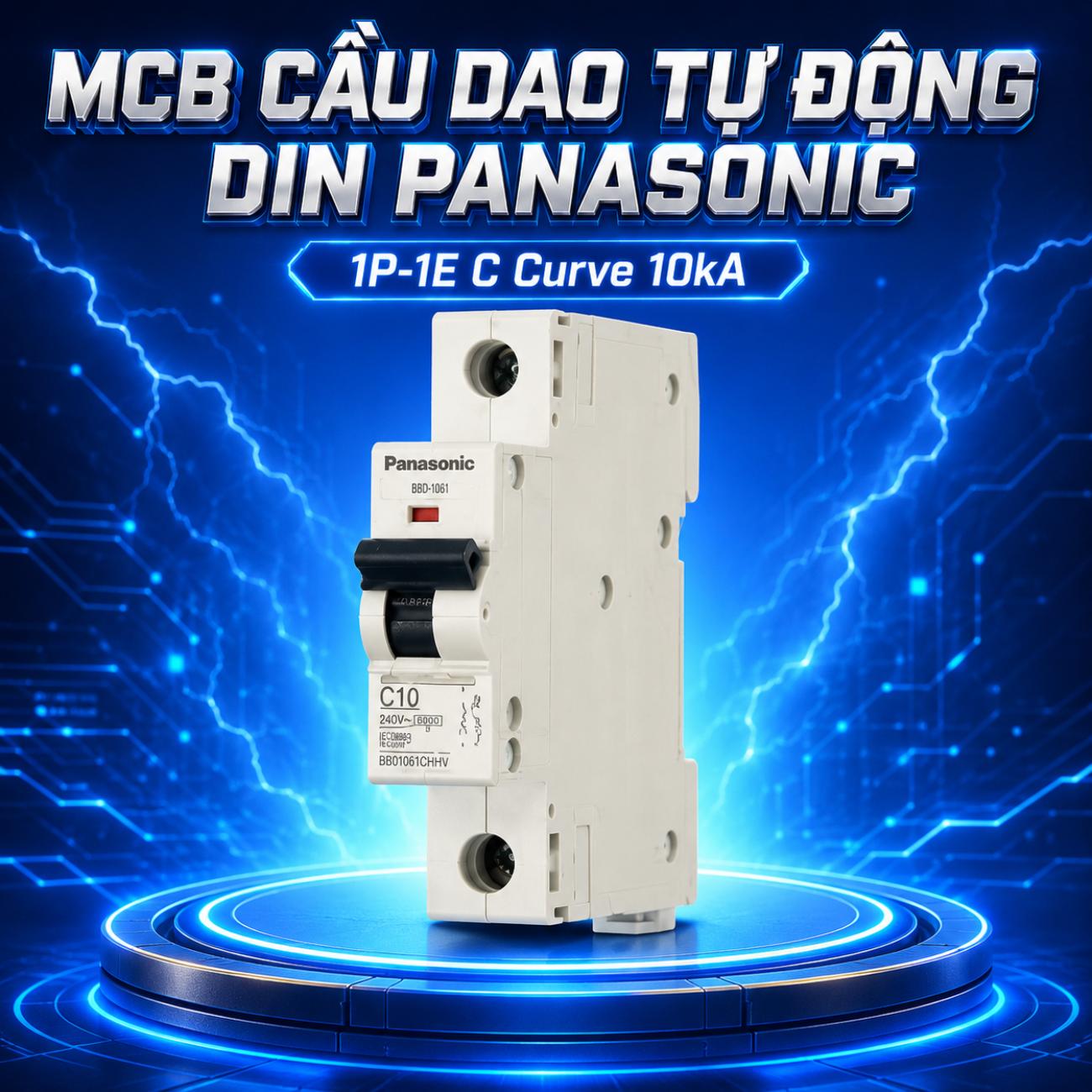 MCB cầu dao tự động DIN Panasonic BBD11001CHV 100A bảo vệ quá tải và ngắn mạch