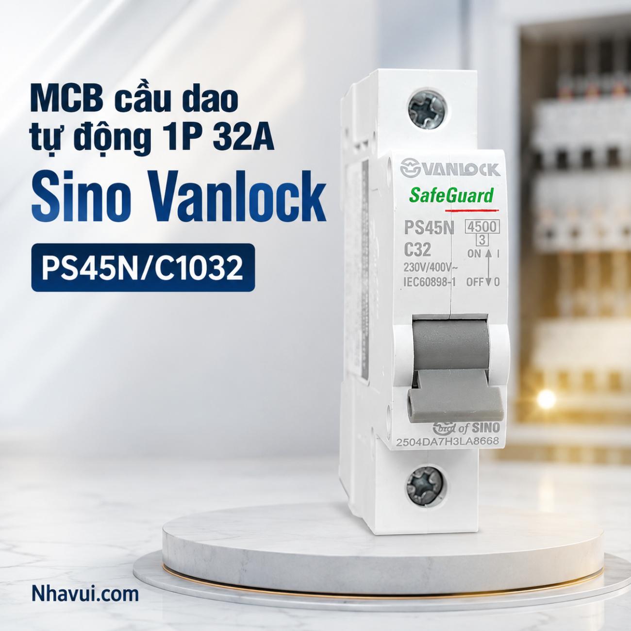 MCB tép Sino PS45N 1 cực 4.5kA