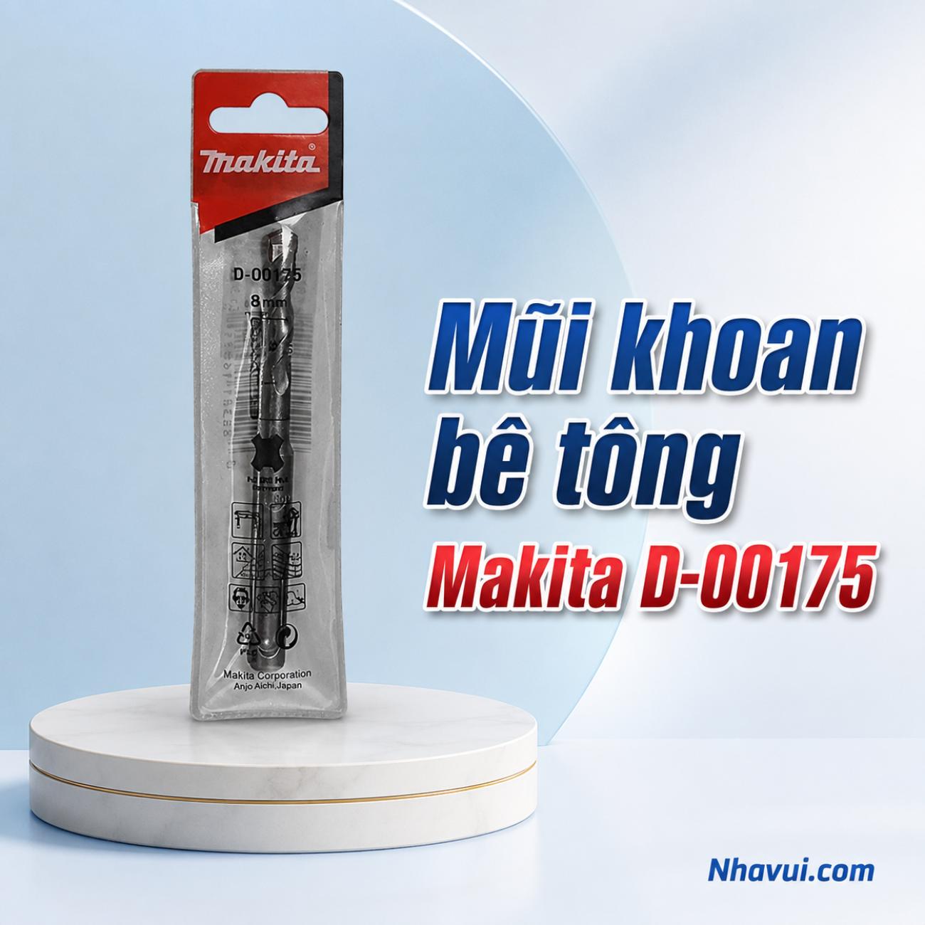 Mũi khoan bê tông Makita D-00175 kích thước 10x160mm