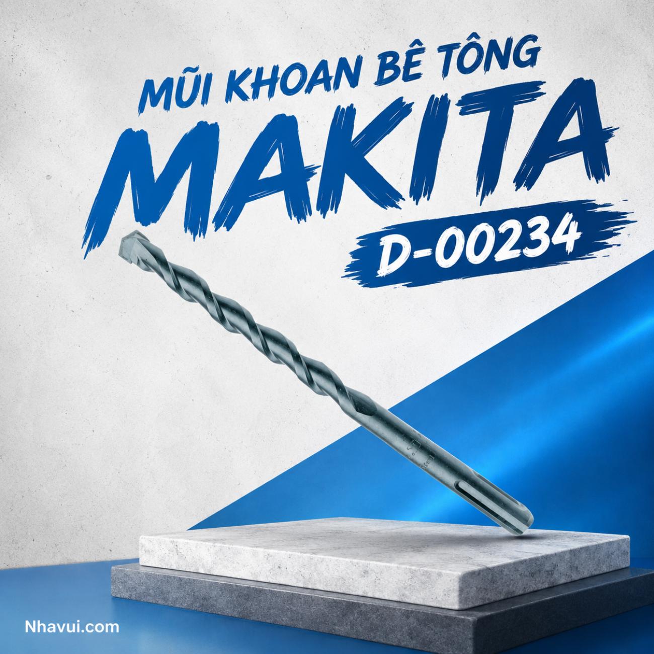 Mũi khoan bê tông Makita SDS Plus kích thước 12x150x210mm D-00234