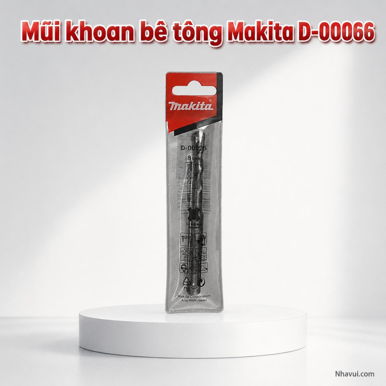 Mũi khoan bê tông Makita SDS Plus kích thước 6x100x160mm D-00066