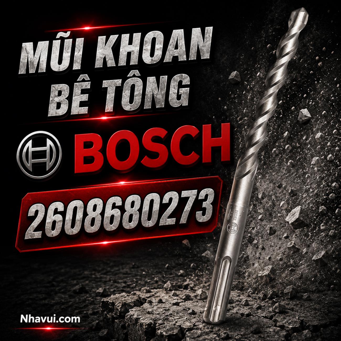 Mũi khoan bê tông SDS Plus Bosch kích thước 10x160mm 2608680273