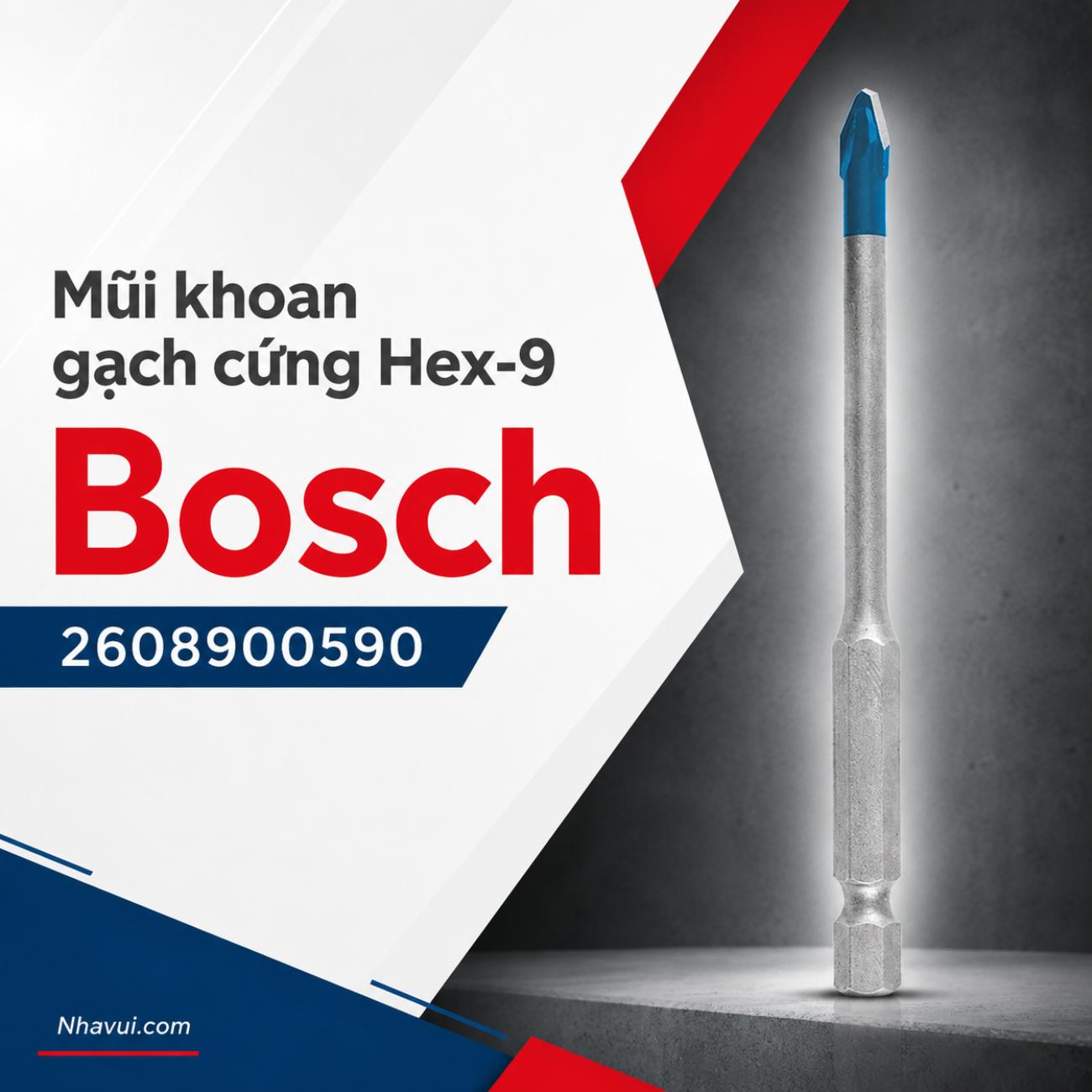 Mũi khoan gạch cứng HEX-9 6x90mm Bosch 2608900590