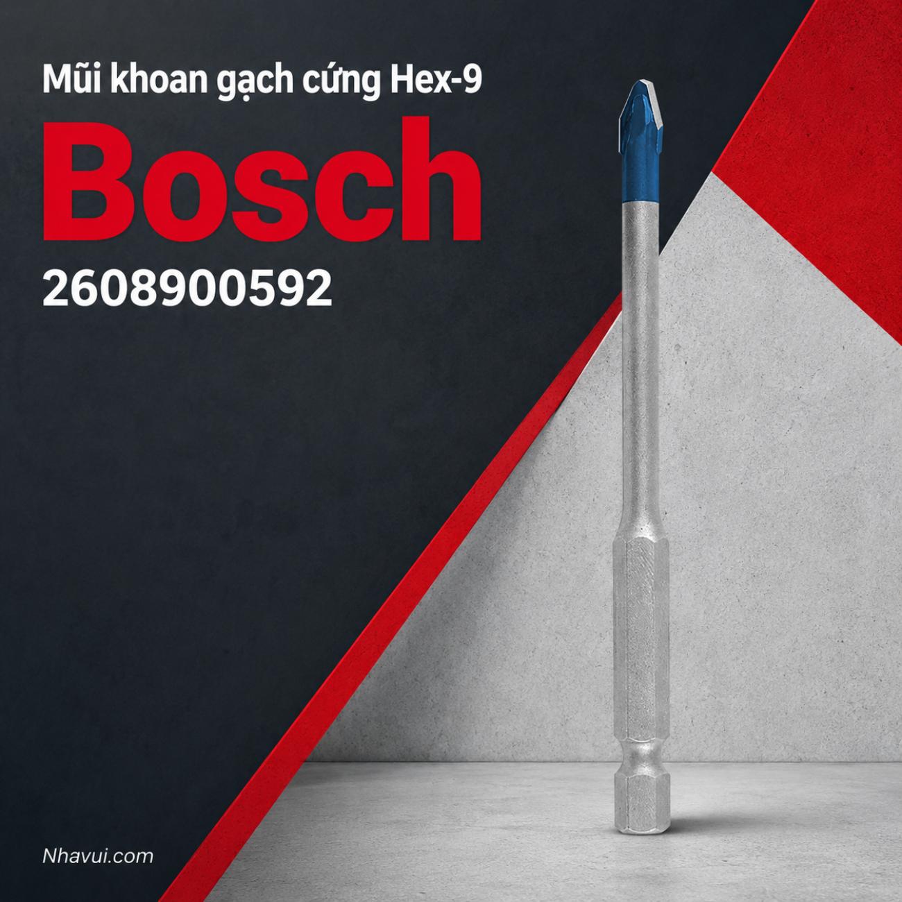 Mũi khoan gạch cứng HEX-9 8x90mm Bosch 2608900592