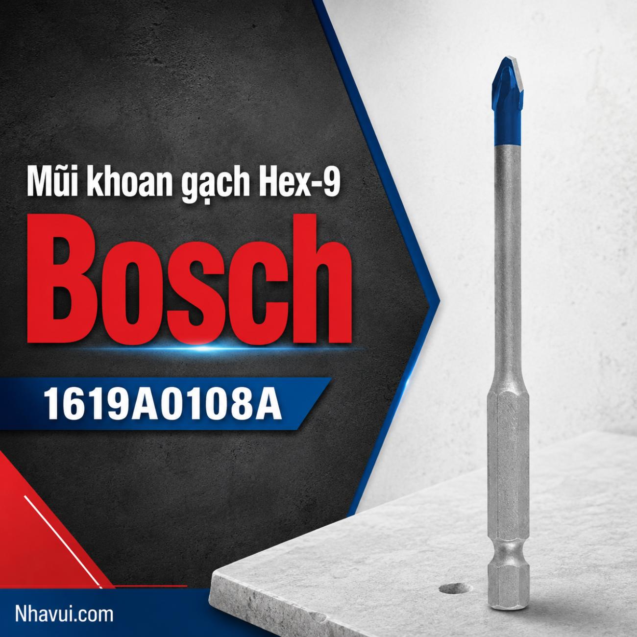 Mũi khoan gạch HEX-9 6mm Bosch 1619A0108A