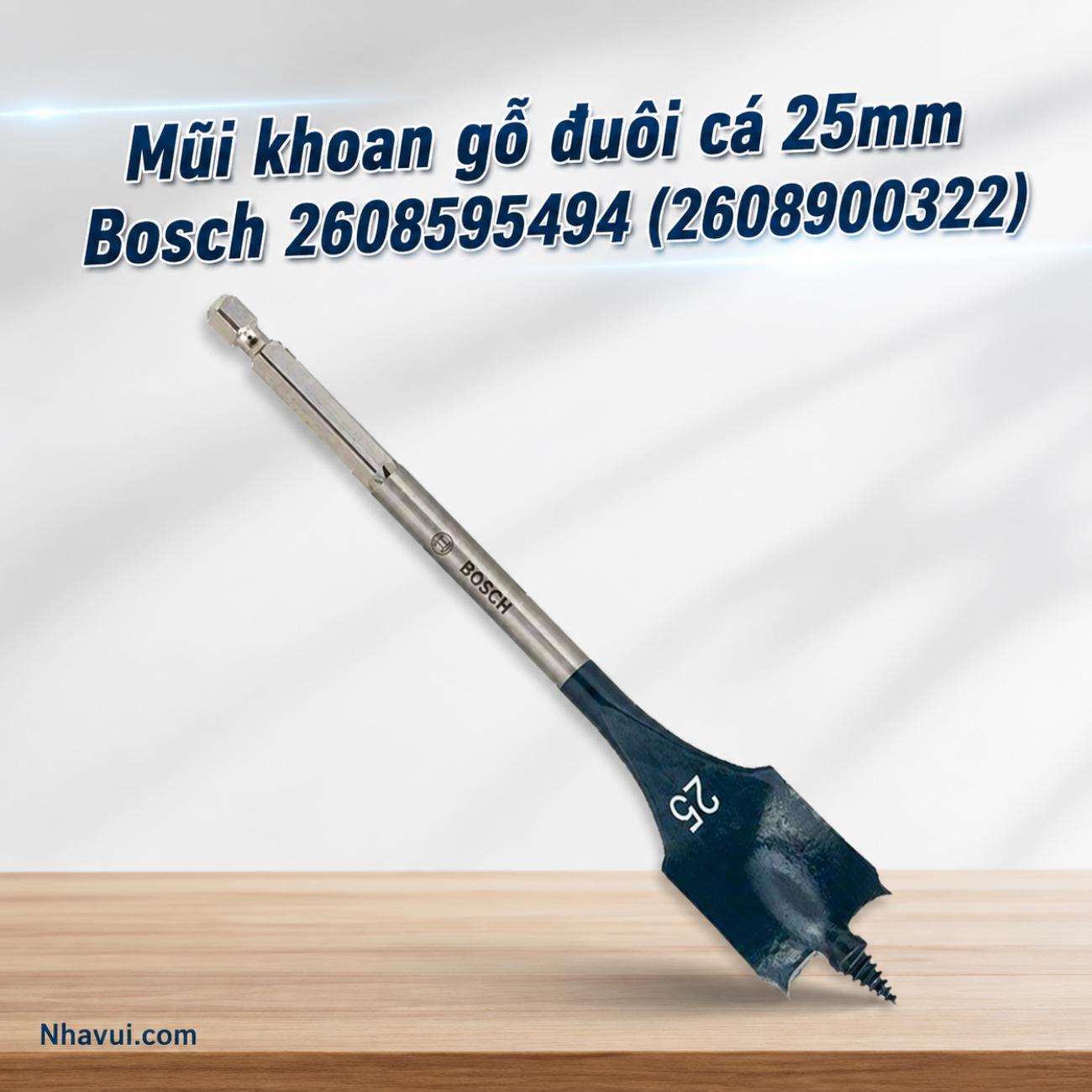 Mũi khoan gỗ đuôi cá Bosch 25mm 2608595494 (2608900322)