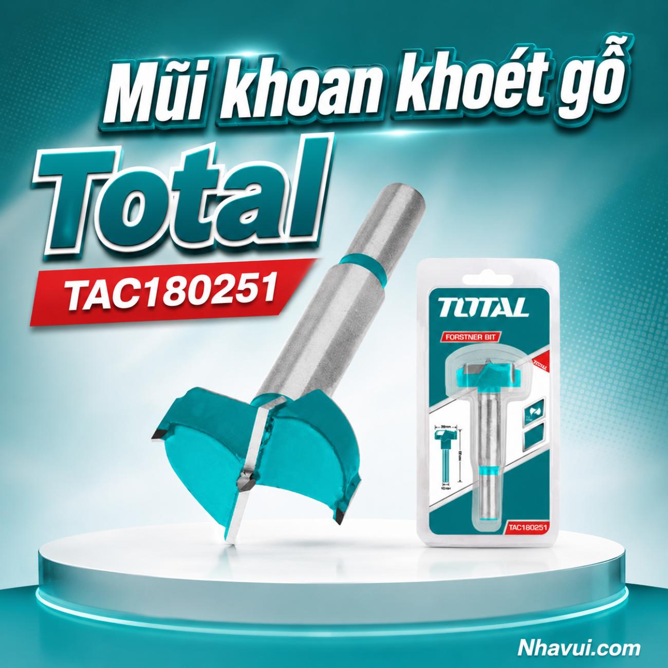 Mũi khoan khoét gỗ Total TAC180251 25mm