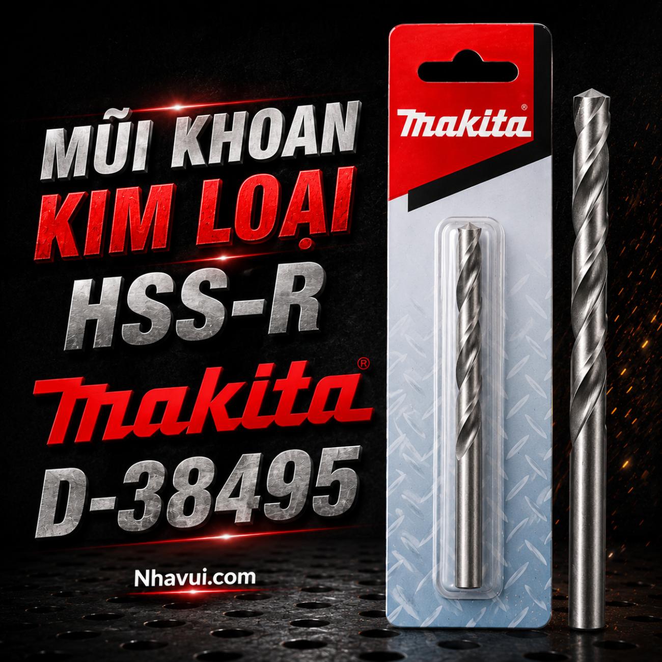 Mũi khoan kim loại HSS-R Makita kích thước 10mm D-38495