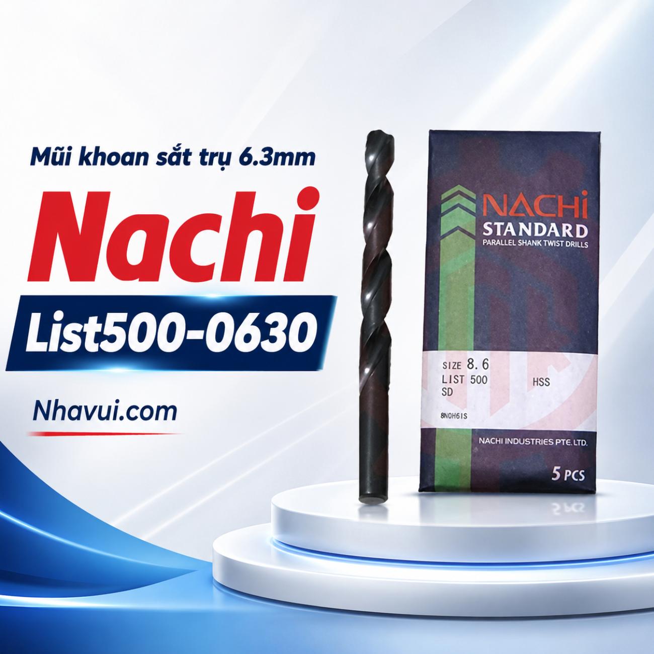 Mũi khoan sắt trụ 6.3mm Nachi List500-0630