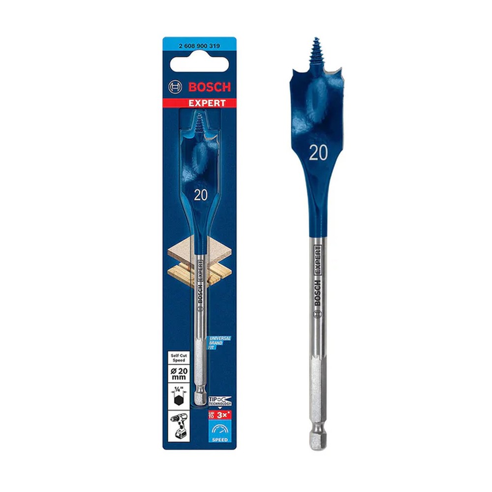 Mũi khoét gỗ đuôi cá Bosch 2608900319 20 x 152 mm chuôi lục giác