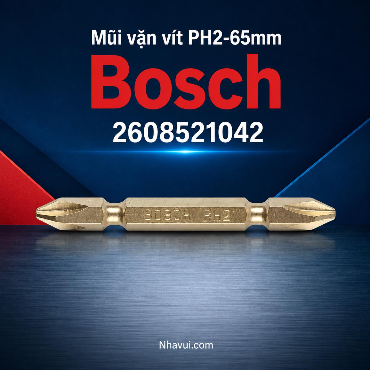 Mũi vặn vít PH2-65mm Bosch 2608521042