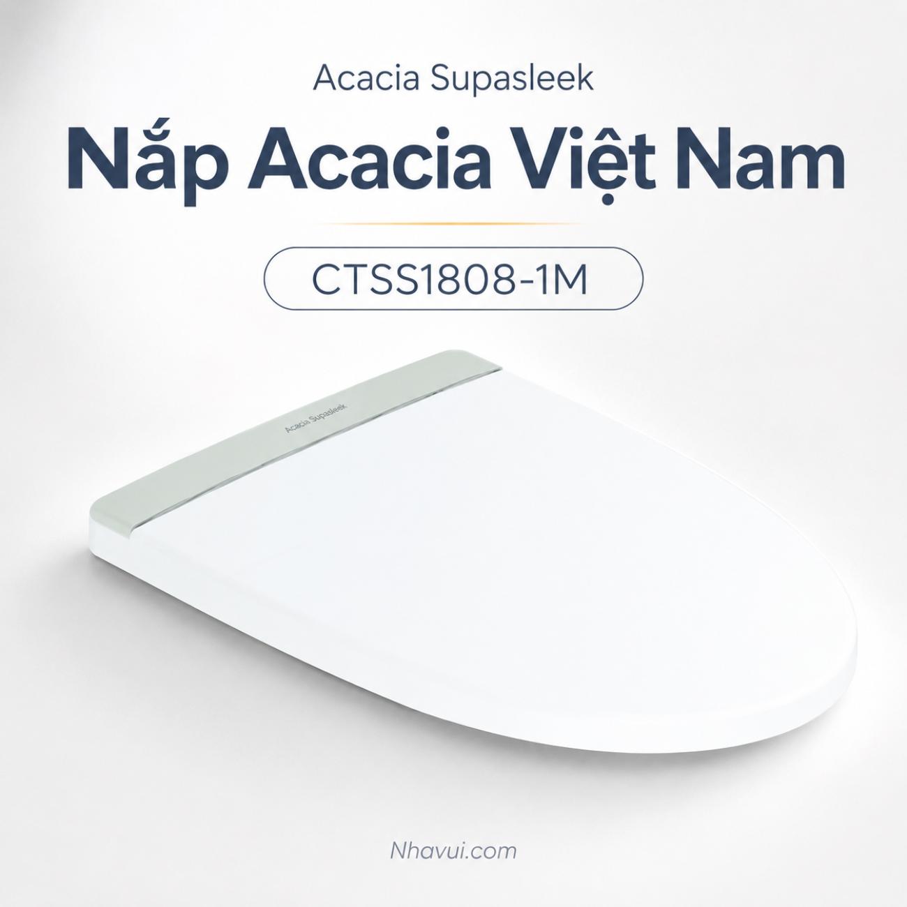 Nắp bệ ngồi bồn cầu American Standard Acacia Supasleek CTSS1808-1M màu trắng