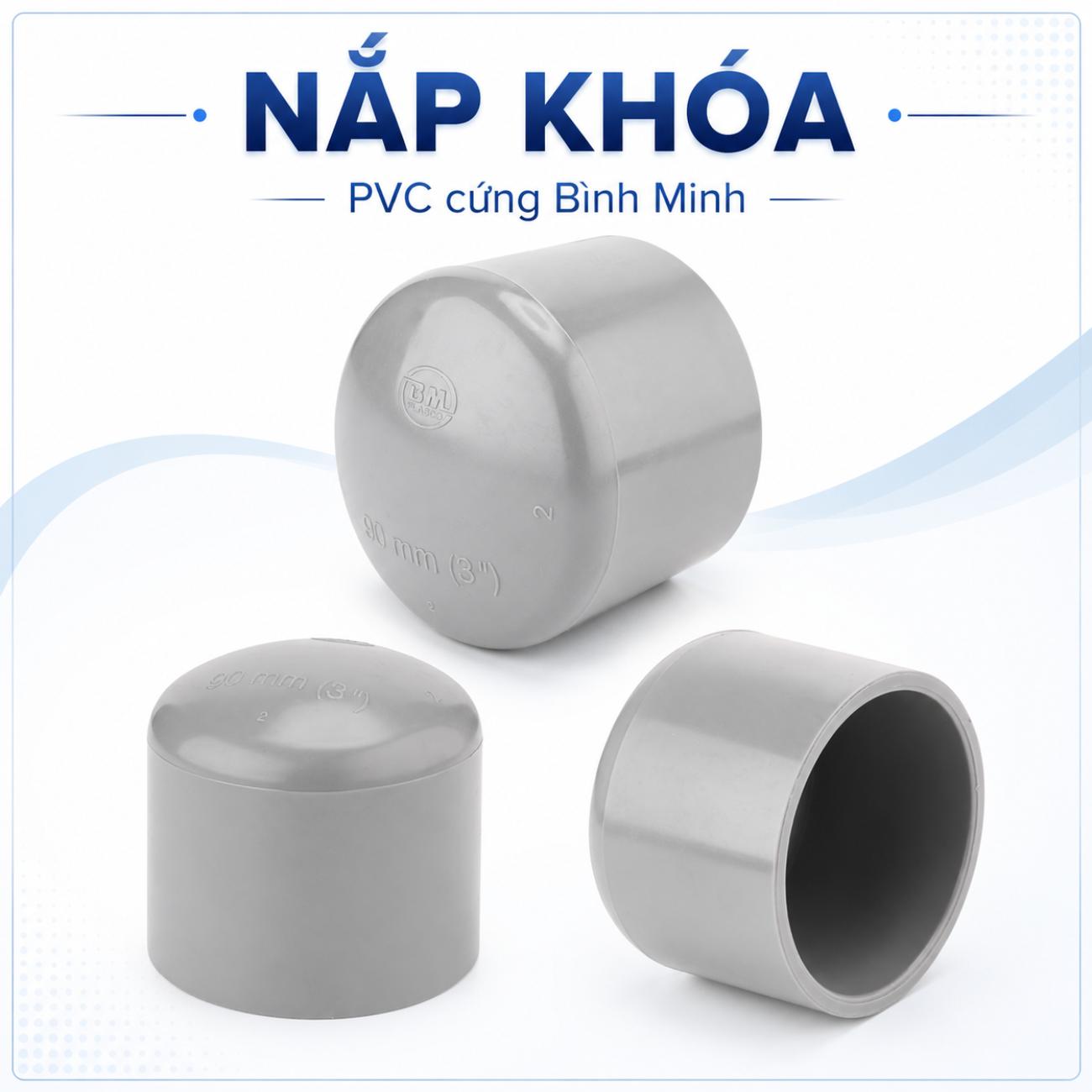 Nắp khóa PVC cứng Bình Minh