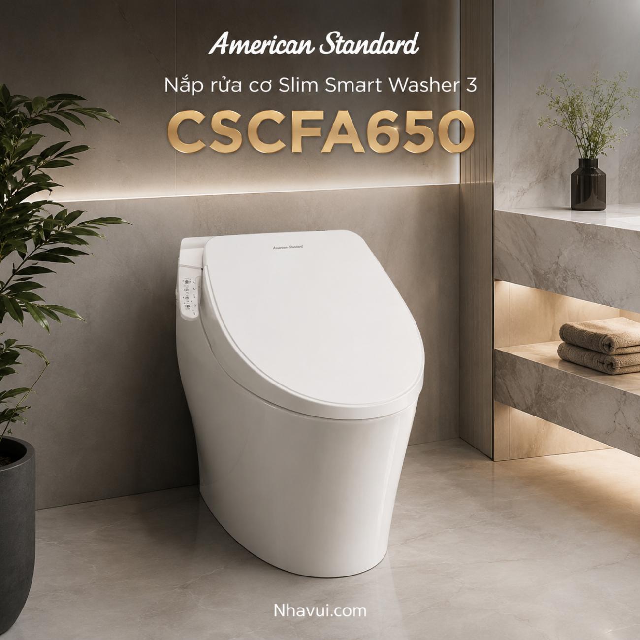 Nắp rửa cơ American Standard CSCFA650 Slim Smart Washer 3