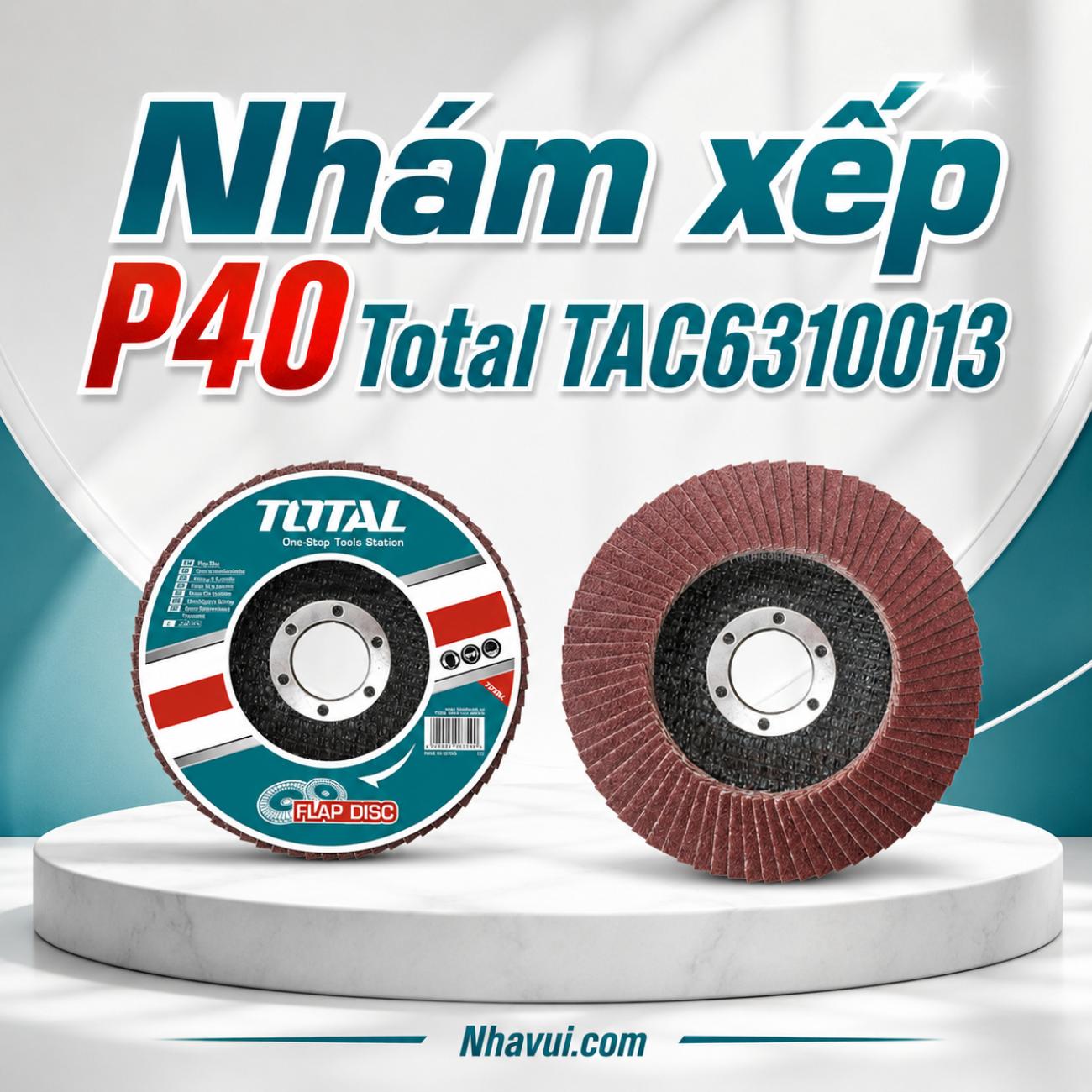 Nhám xếp Total P40 kích thước 100x16mm TAC6310013