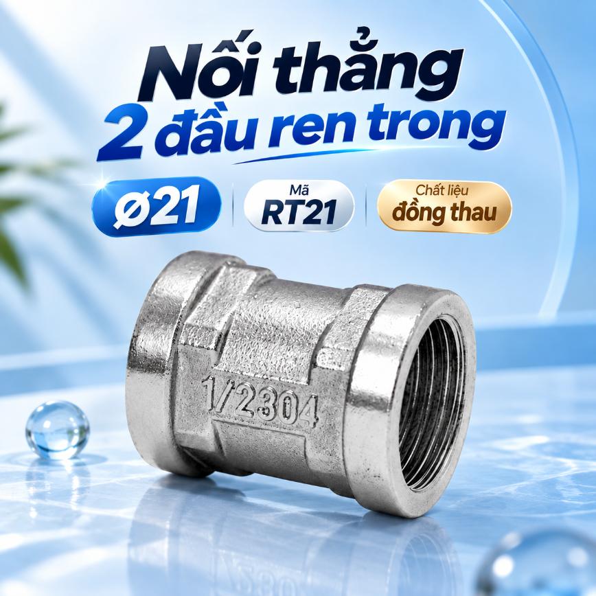 Nối 2 đầu RT21 Vanni đồng thau