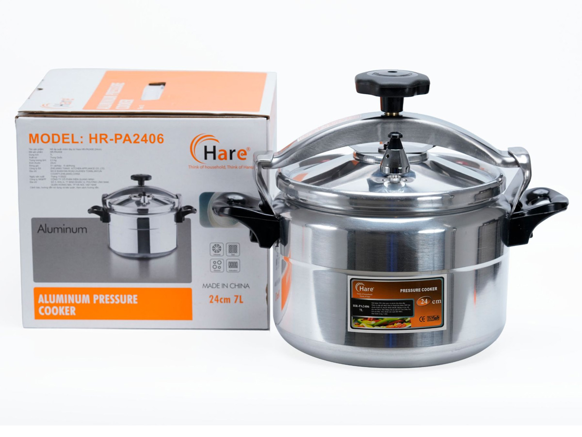 Nồi áp suất nhôm đáy từ Hare HR-PA2206 22cm 5 lít