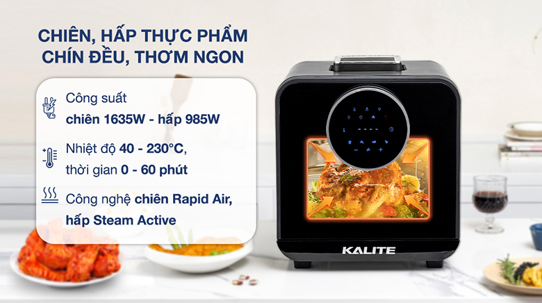 Nồi chiên hấp Kalite Steam Star 15 lít