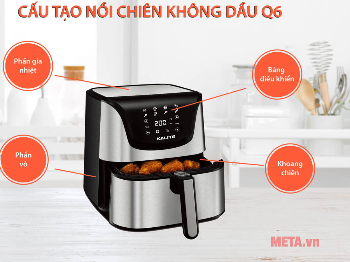 Nồi chiên không dầu Kalite Q6 5,5 lít