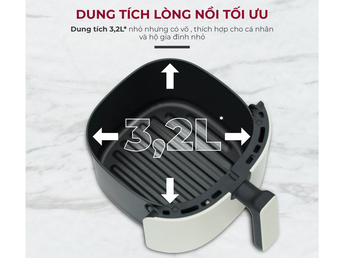 Nồi chiên không dầu mini Fujihome A3 3,2 lít