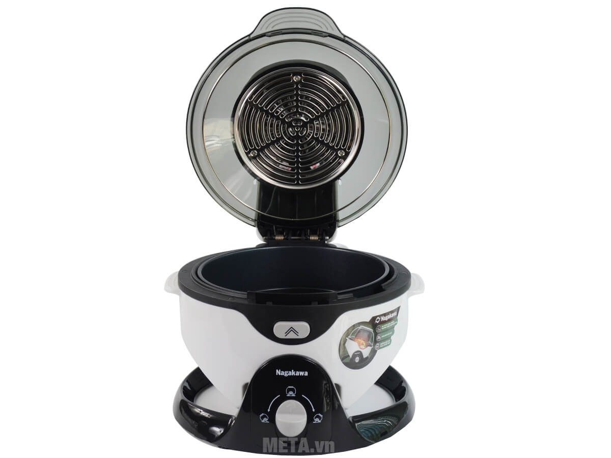 Nồi chiên không dầu xoay 360 độ Nagakawa NAG3301 6 lít